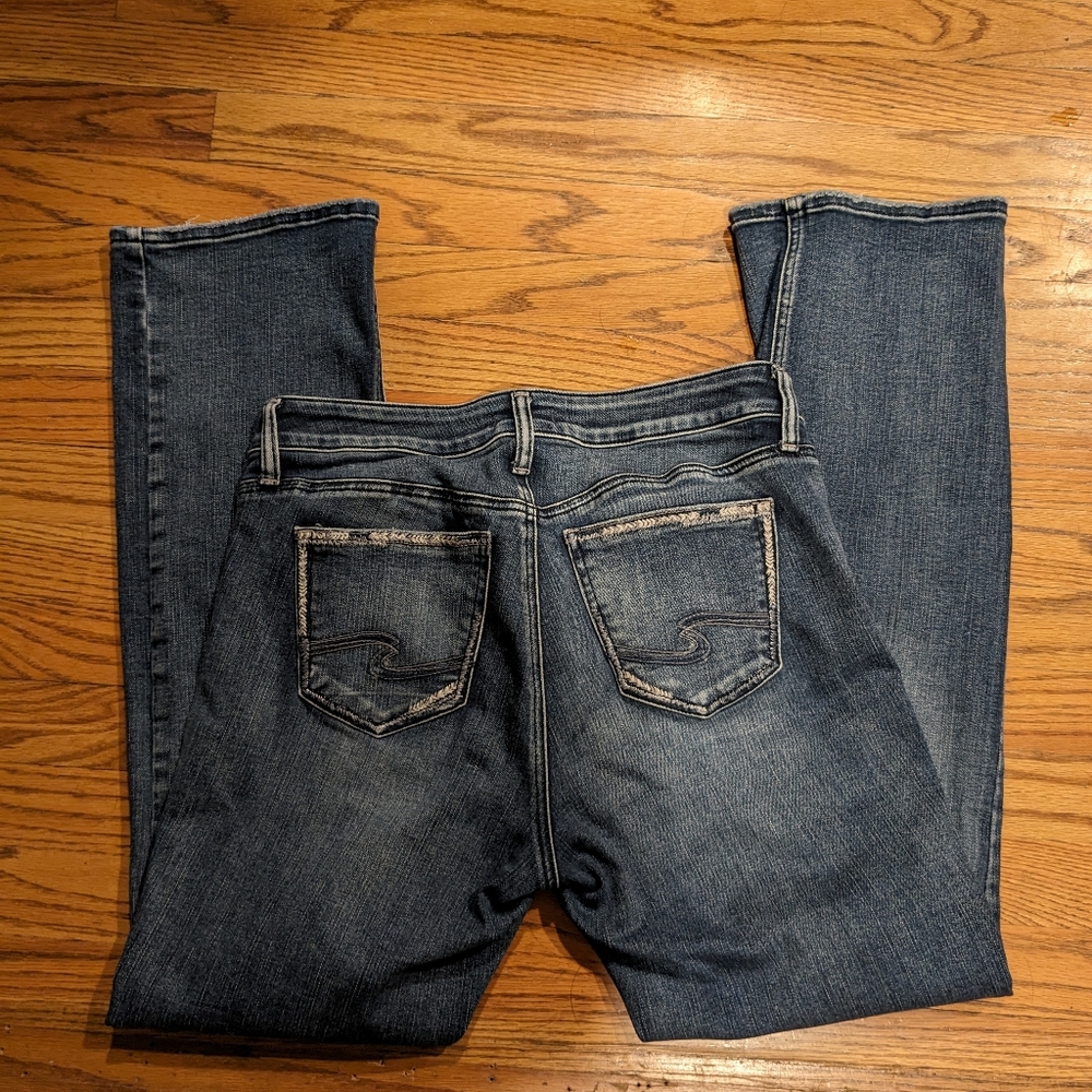 Silver Jeans Womens Elyse Slim Bootcut size 29 Blue inseam 31 Stretch Midrise